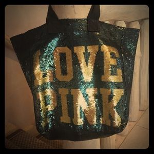 Pink beach tote